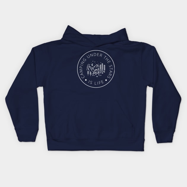 Camping is life Kids Hoodie by EventHorizonX